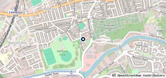 Map showing the location of Netham Road MOT Centre