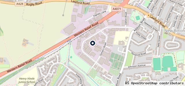 Map showing the location of B13 Garage