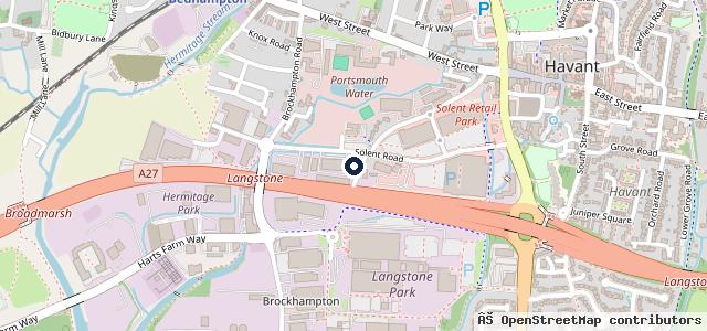 Map showing the location of Halfords Garage Services Havant