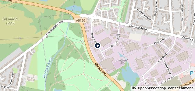Map showing the location of Johnsons Škoda Burntwood