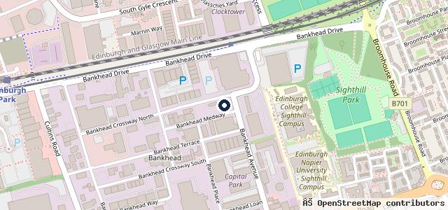 Map showing the location of Halfords Garage Services Sighthill