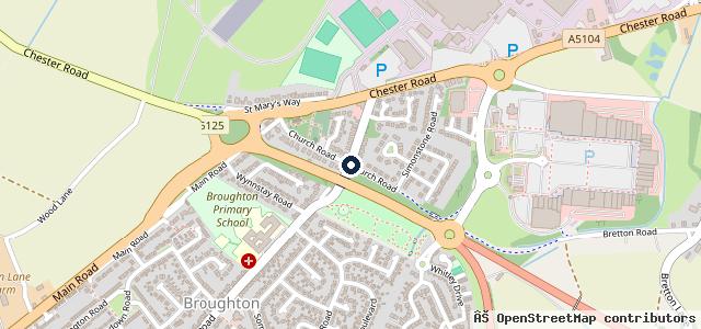 Map showing the location of Broughton Motor Company