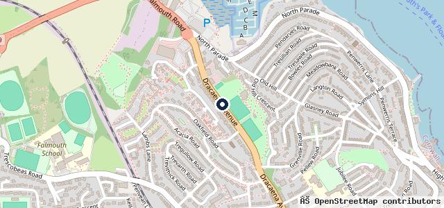 Map showing the location of Cornwall Trade Centre