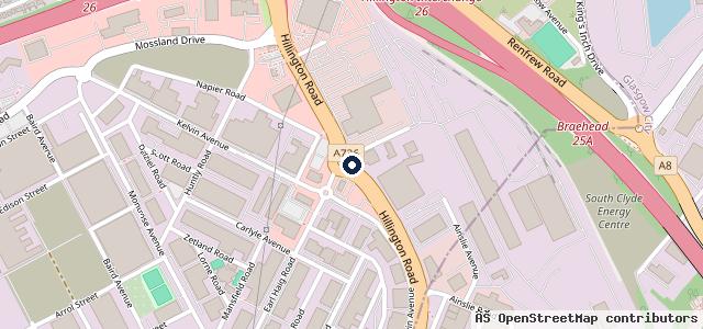 Map showing the location of Glasgow Audi