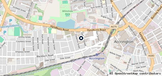 Map showing the location of GSF Car Parts (Accrington)