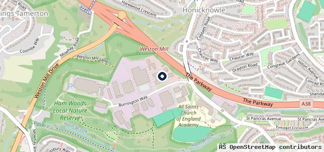 Map showing the location of Bordereau Garage Plymouth
