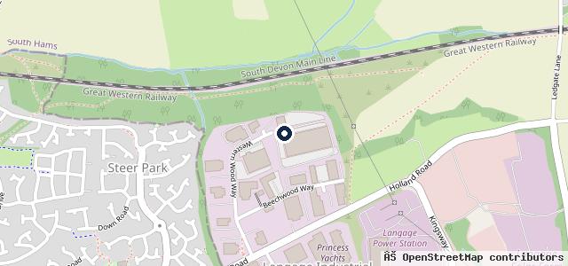 Map showing the location of Boringdon Manor Garage