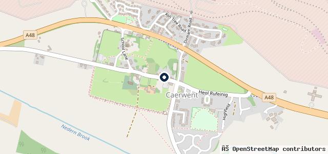 Map showing the location of Caerwent Garage
