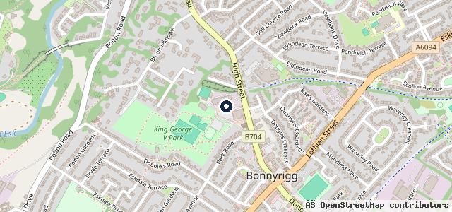 Map showing the location of Midlothian Council Depot