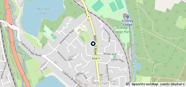 Map showing the location of Deepcut Garage Ltd