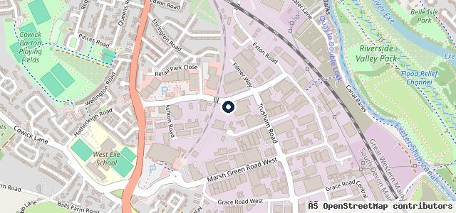 Map showing the location of Exeter Direct Car Supermarket