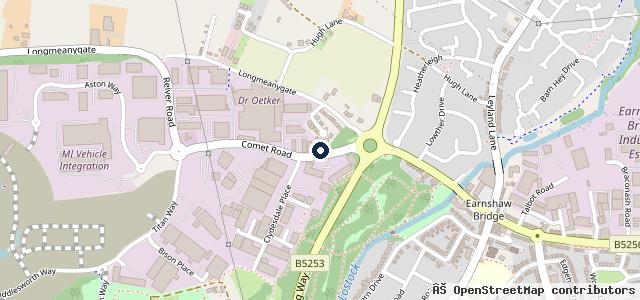 Map showing the location of Firtrees Garage