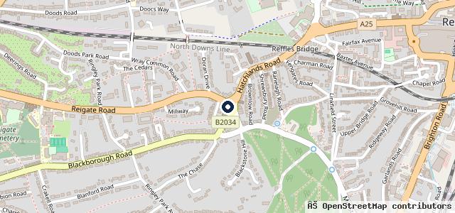 Map showing the location of Abbey Citroën Redhill