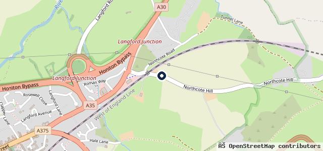 Map showing the location of Harts of Honiton