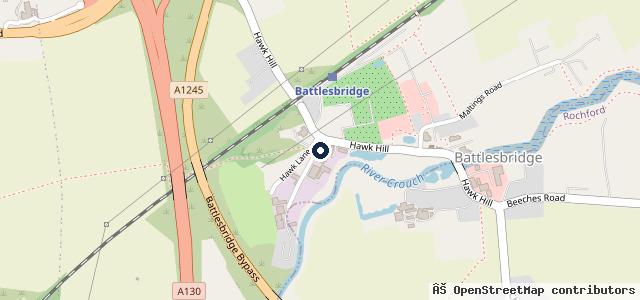 Map showing the location of Hawk Mot Centre