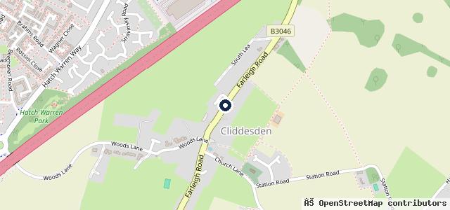 Map showing the location of Basingstoke Airport Cars