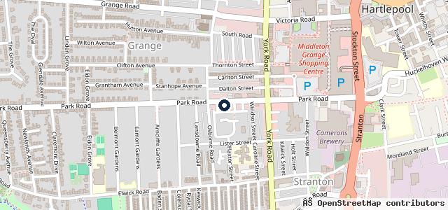 Map showing the location of Park Road Garage Hartlepool mot test center Hartlepool vehicle repair garage