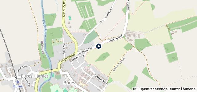 Map showing the location of Pilgrims Garage