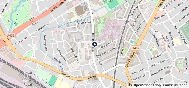 Map showing the location of B H Autos