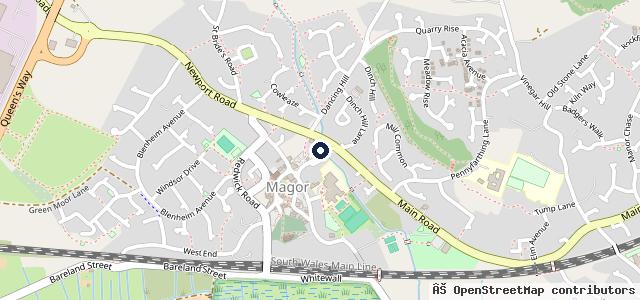 Map showing the location of Magor motor company  | Caldicot