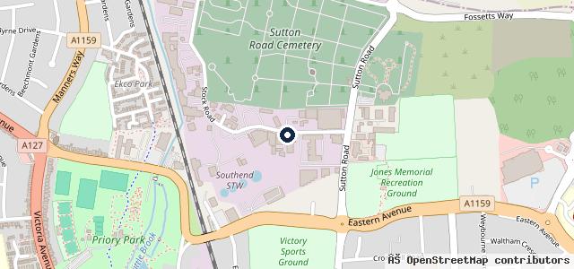 Map showing the location of Stock Road MOT and Servicing