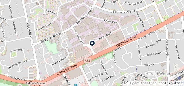 Map showing the location of Sytner Harold Wood BMW