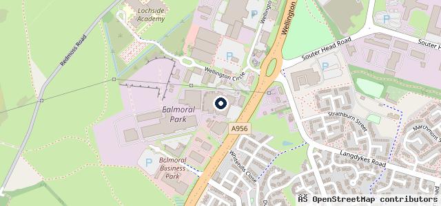 Map showing the location of Aberdeen Audi