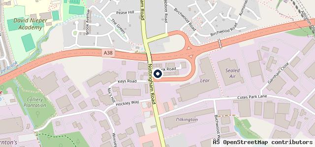 Map showing the location of Amber Autos (Alfreton) Ltd