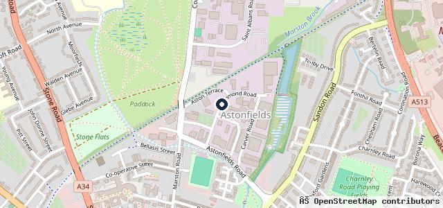 Map showing the location of Staffordshire Motor Services Ltd