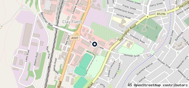 Map showing the location of ATS Euromaster Workington