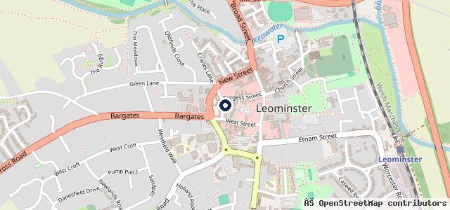 Map showing the location of Leominster Motors