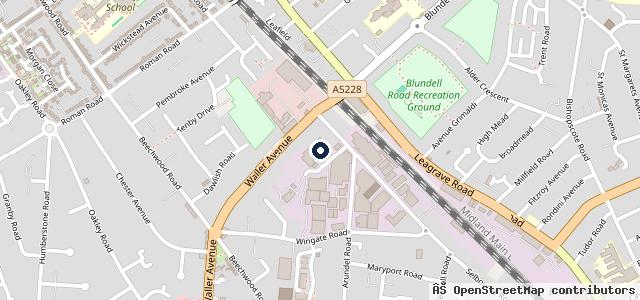 Map showing the location of AutoHaus Luton