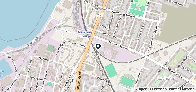 Map showing the location of Ayr Vehicle Repairs