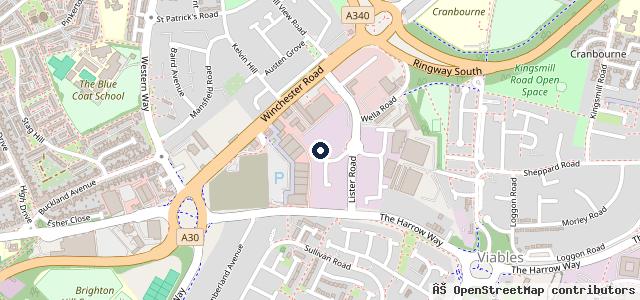 Map showing the location of Basingstoke MOT & Tyre Centre
