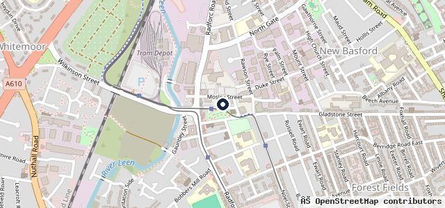 Map showing the location of Basford Garage Limited