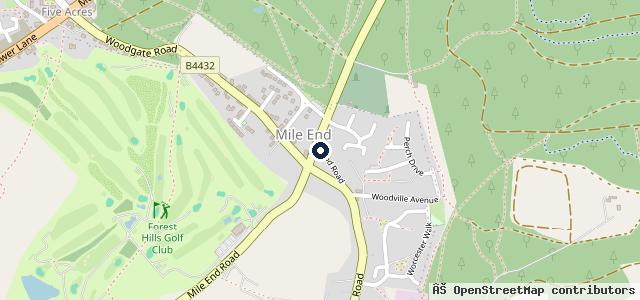 Map showing the location of Beeches Garage