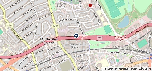 Map showing the location of Mercedes-Benz of West London