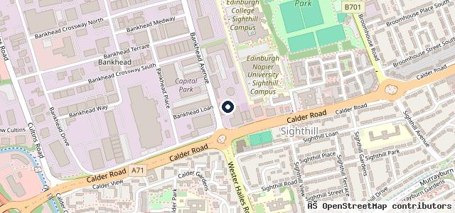 Map showing the location of Arnold Clark Edinburgh Sighthill Vauxhall / Peugeot / Leapmotor
