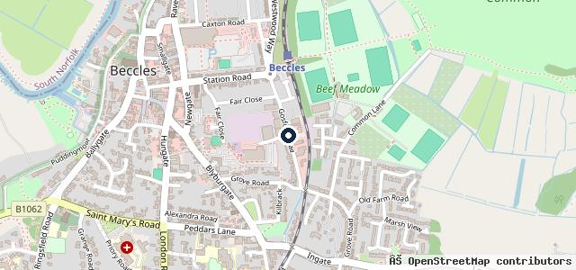 Map showing the location of Gosford Road MOT &amp; Service Centre | Beccles