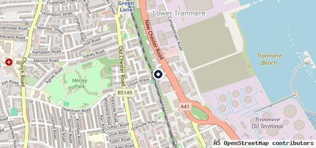 Map showing the location of Birkenhead Vehicle Repairs