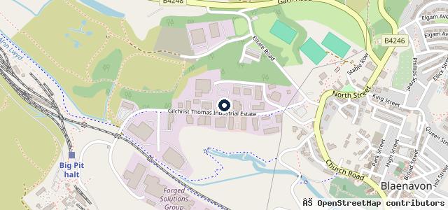 Map showing the location of Blaenavon MOT & Auto Centre
