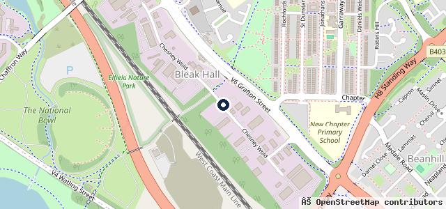 Map showing the location of Bleakhall Motors