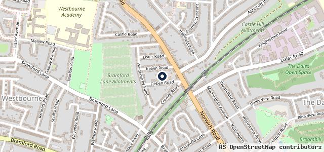 Map showing the location of Bridge MOT Centre
