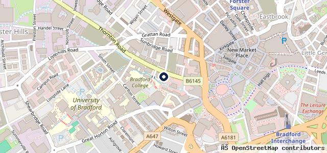 Map showing the location of Vertu Renault Bradford