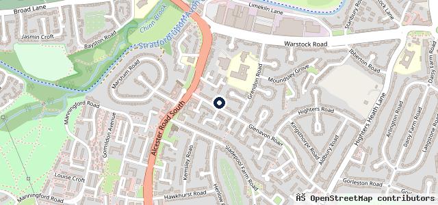 Map showing the location of Burtons Garage