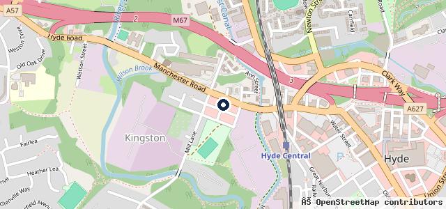 Map showing the location of Byrons Of Hyde