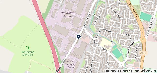 Map showing the location of Camstone Garage