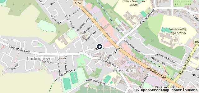 Map showing the location of Carlinghow Motor