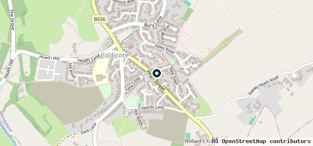 Map showing the location of Codicote Motors Ltd
