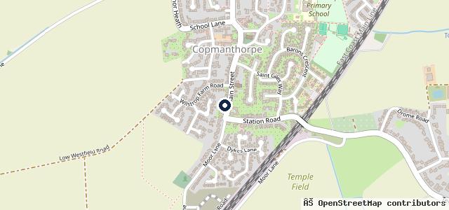 Map showing the location of Copmanthorpe Mots